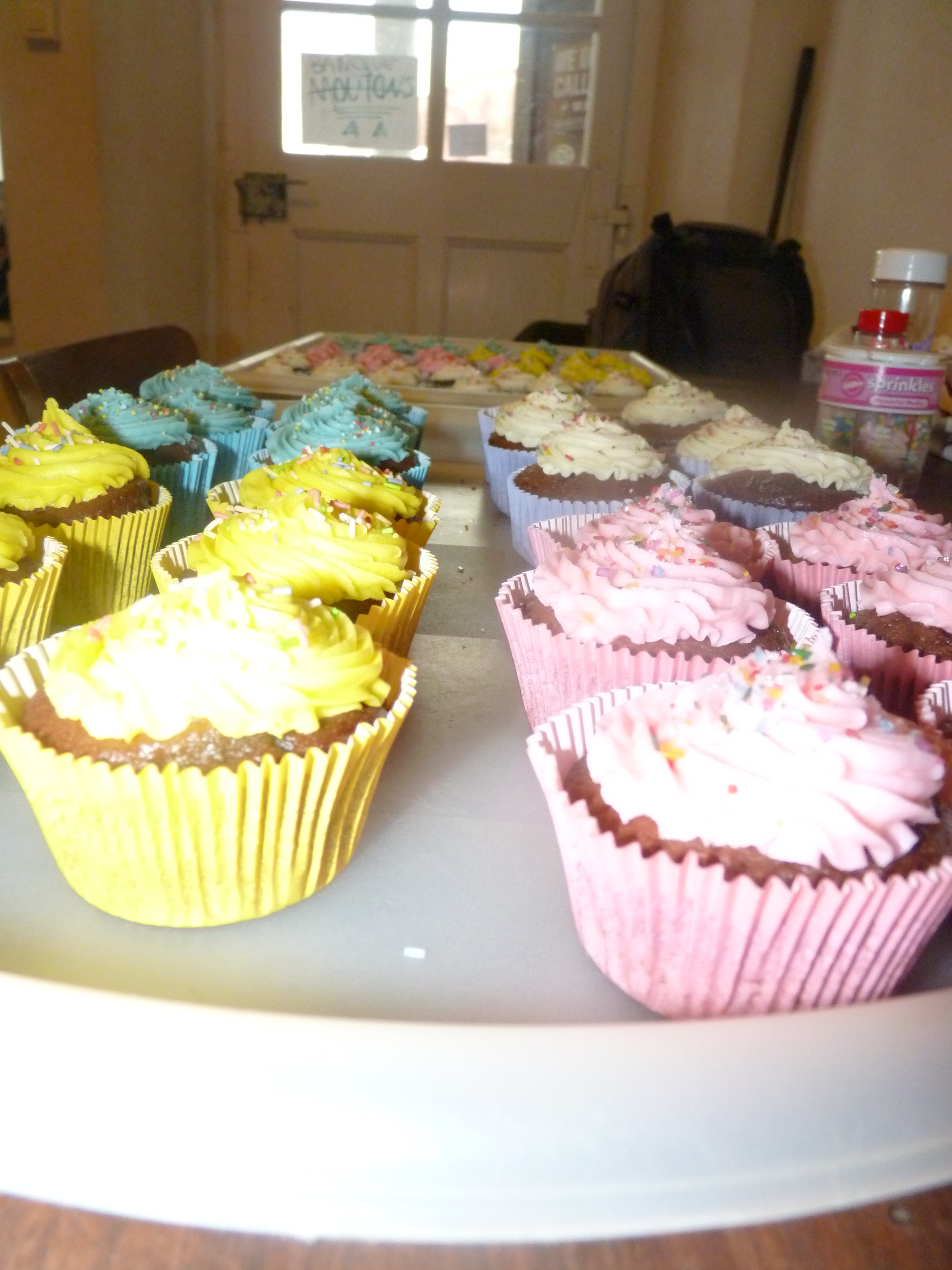cupcakes couleurs diff closeup