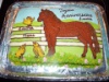 gateau cheval et poussins