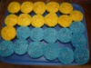 cupcakes bleu et jaune