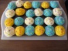 cupcakes jaune bleu et blanc